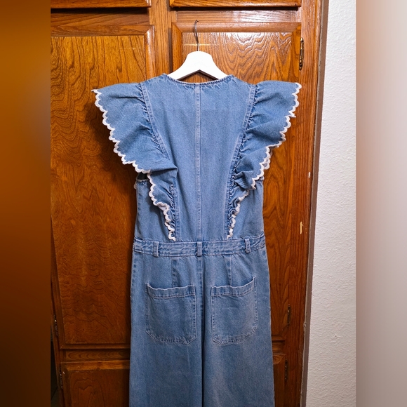 SEA NEW YORK Mara Ruffle Jumpsuit Size 2 - Picture 10 of 12